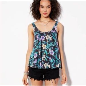 American eagle aloha swing cropped tank m